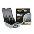 10 Piece Tungsten Carbide Burr Set, Double Cut – 1/4” Shank