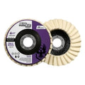 Professional 4-1/2" x 7/8" Polish Plus Felt Polishing Flap Disc - 5 Pack