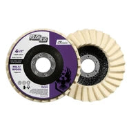 Professional 4-1/2" x 7/8" Polish Plus Felt Polishing Flap Disc - 5 Pack