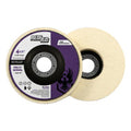 Professional 4-1/2" x 7/8" Polish Plus XL Flat Felt Polishing Disc - 5 Pack