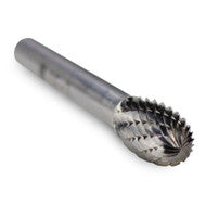 Oval Shape Carbide Burr, Double Cut - 1/4" Shank