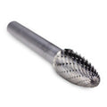 Rounded Tree Carbide Burr, Double Cut - 1/4" Shank