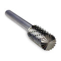 Cylinder End Cut Carbide Burr, Double Cut - 1/4" Shank