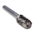 Cylinder Radius End Carbide Burr, Double Cut - 1/4" Shank
