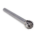 Ball Shape Carbide Burr, Double Cut - 1/8" Shank