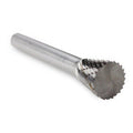 Inverted Cone Shape Carbide Burr, Double Cut - 1/4" Shank